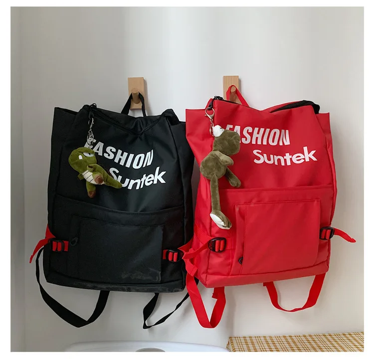 

Solid Color Large Capacity Outdoor Backpack Men And Women Sports Backpack College Style School Bag