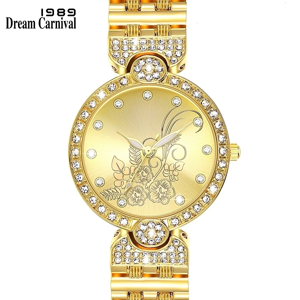 Dreamcarnival 1989, элегантные женские наручные часы с цветком и циферблатом, Кристальные часы, 3 стрелки, PC механизм, Прямая с фабрики,, A8361