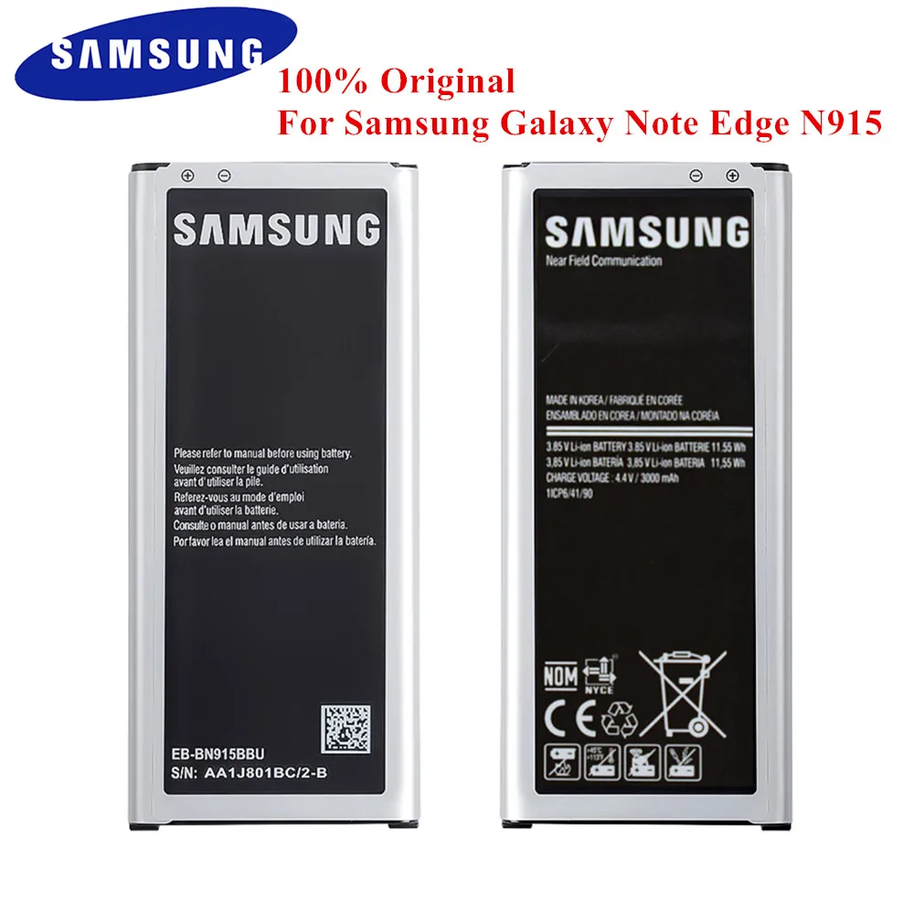 Original Battery EB-BN915BBE For Samsung Galaxy Note Edge SM-N915F N915FY N915A N915T N915G N915D N915K/L/S N9150 G9006V NFC | Мобильные