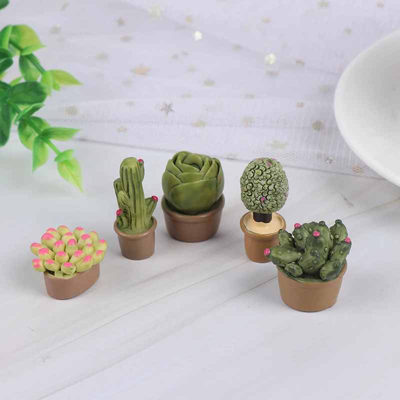 2 шт. 1:12 миниатюрные зеленые растения украшение для кукольного дома аксессуары