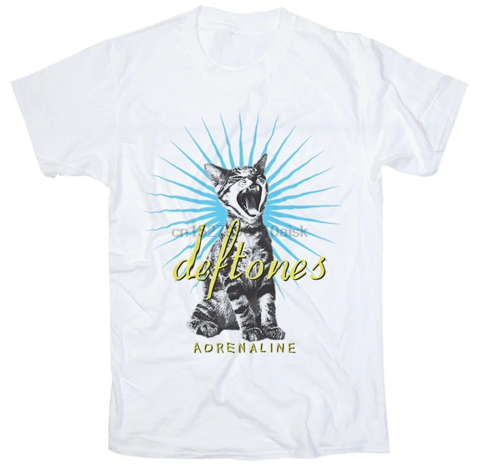 Новая футболка Deftones Adrenaline Cat Chino Moreno с рок музыкой для мужчин и женщин Размеры s m l Xl