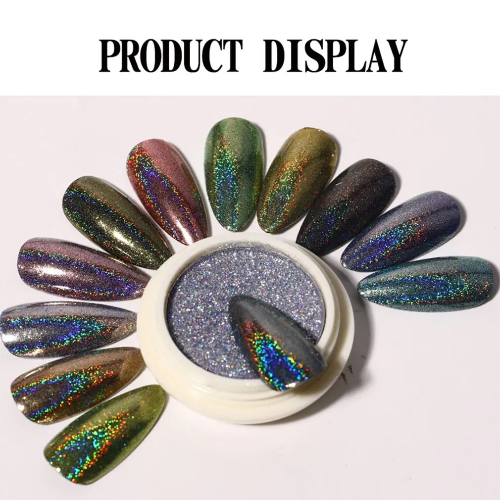 

6pcs/set Solid Nail Glitter Nail Powder Sparkly Shinning Flakes Dust Titanium Plating Pigment DIY Manicuring Art Decoration