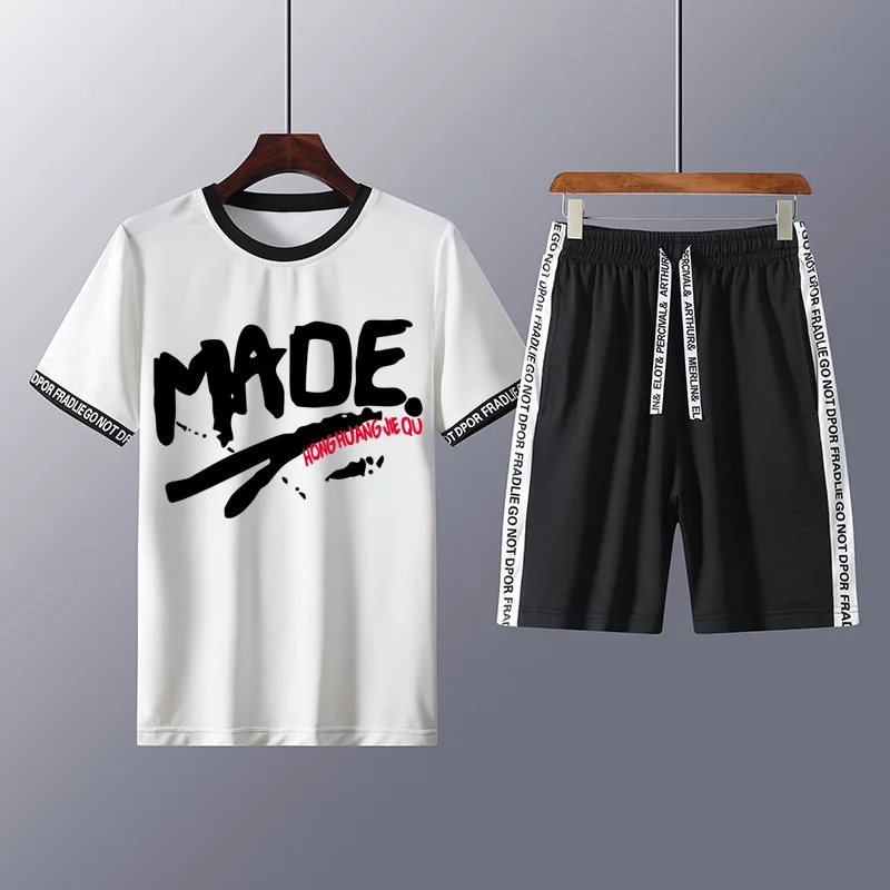 Костюм спортивный мужской повседневный кофта с коротким рукавом и шорты