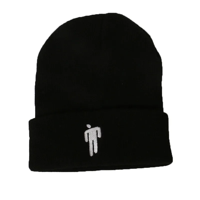 Billie Eilish Beanie 14 цветов вязаная зимняя женская шапка однотонный хип-хоп трикотажный свитер шапка для девочек повседневные теплые шапки