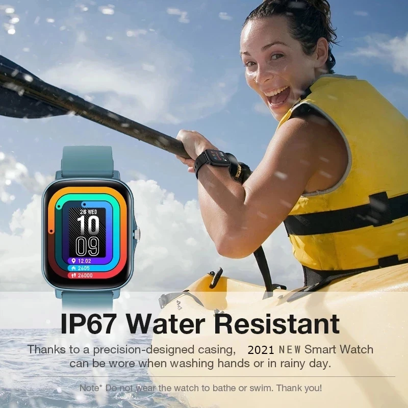 

P8 Plus 1.69 inch 2021 Smart Watch Men LED Full Touch Fitness Tracker IP67 waterproof Women GTS 2 Smartwatch for Xiaomi phone