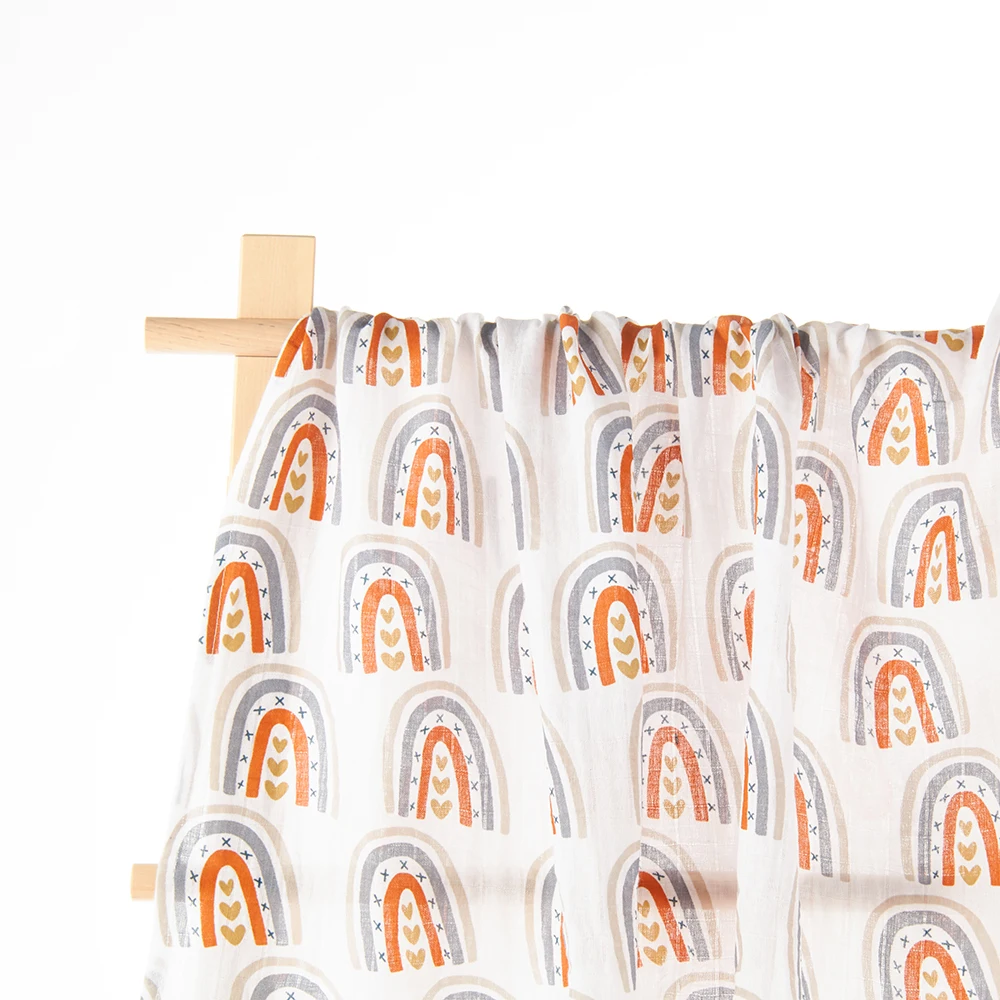 

Kangobaby #Rainbow Island# 2pcs/Set The Most Fashion Pattern Baby Muslin Swaddle Blanket Swaddle Set Newborn