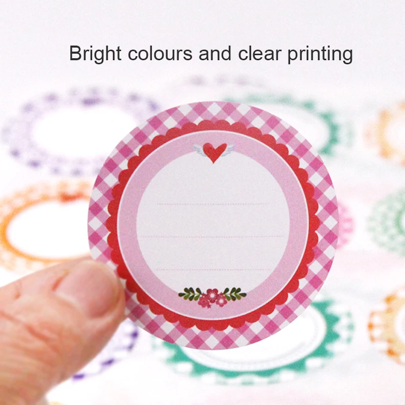 

Color Round Stickers For Cans Waterproof Removable Self-Adhesive Kitchen Container Pantry Jam Stickers For spices