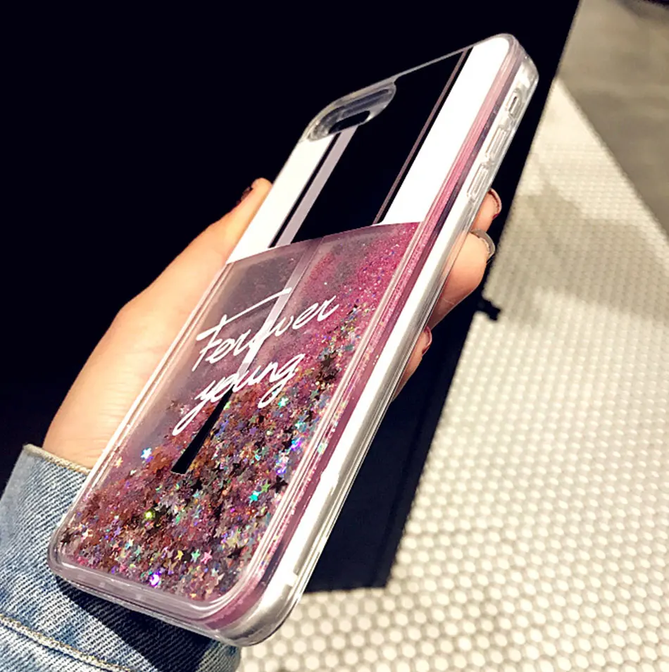 Чехол для iPhone 7 8 X XR XS Max 5 5S 6 6S Plus Чехлы Блестящий жидкий зыбучий песок чехол |
