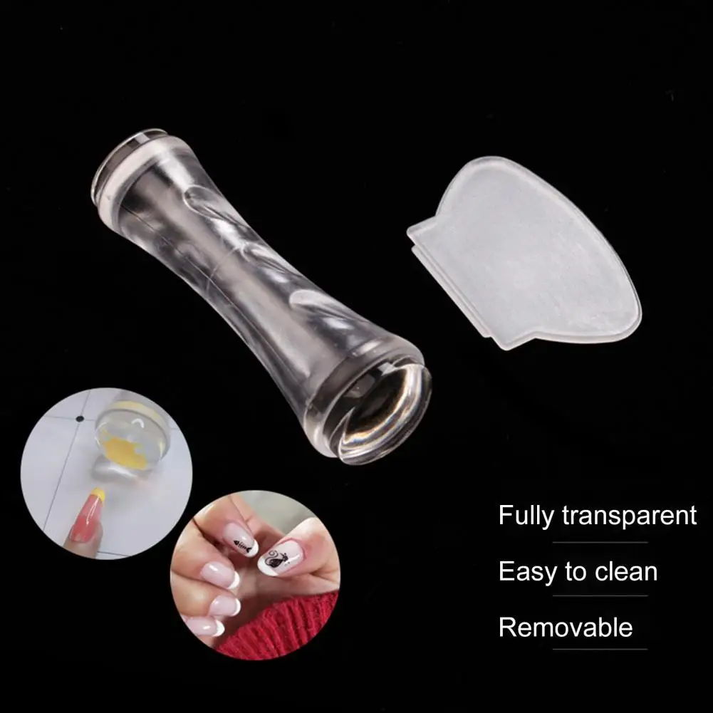 

Double Head Nail Stamp Scraper High Elasticity with Scraper Silicone Seal Nail Stamping Printing Tips Tool for Manicure