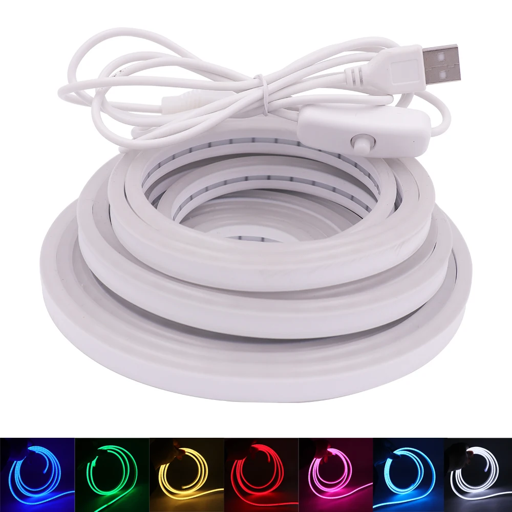 Светодиодсветильник неоновая лампа с выключателем водонепроницаемая IP67 5 в пост.