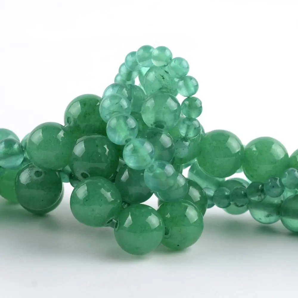 Natural Dark Green Jades Stone Beads Round Space Loose For Jewelry Making 4mm-10mm DIY Handmade Bracelets Jewellery 15&quot | Украшения и