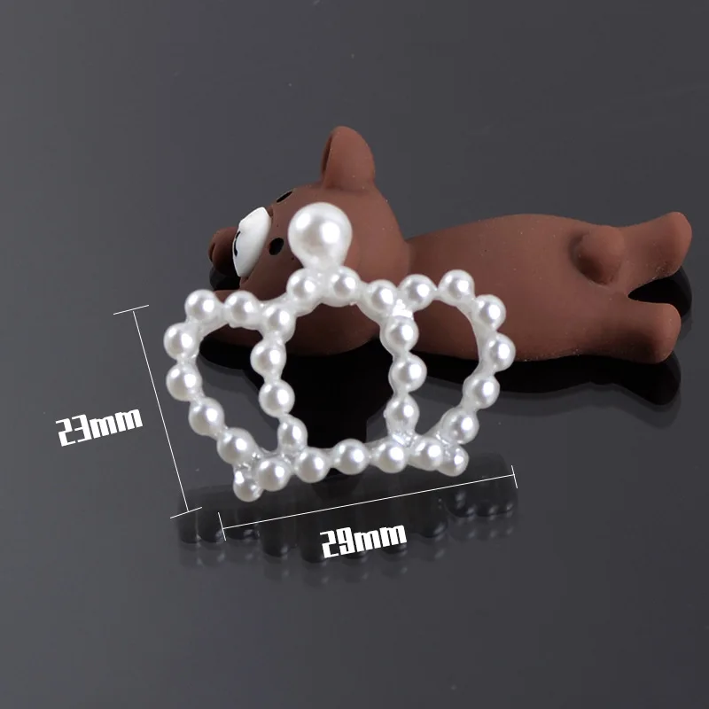

10pcs Imitation Pearl Crown Love Bow-knot Handmade Necklace Hairpin Earrings Pendant Accessories DIY Jewelry Making Materials