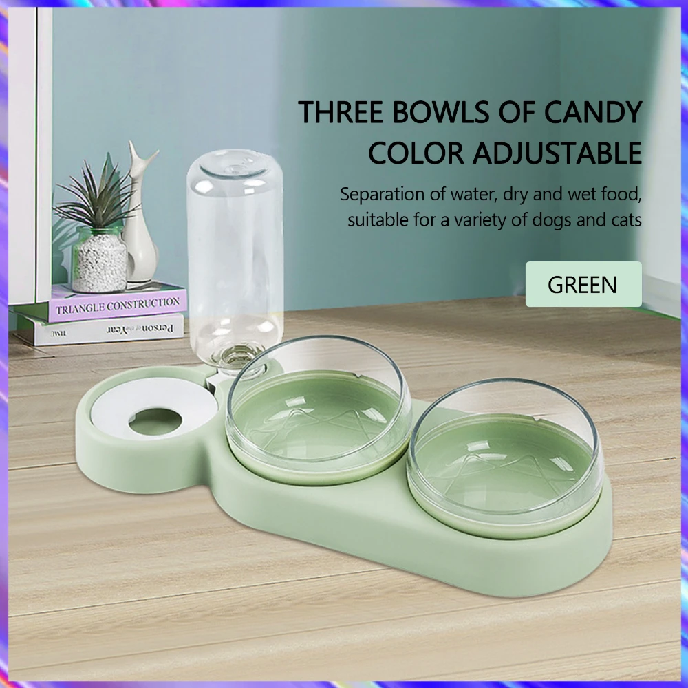 

Double Pet Bowls Dog Food Water Feeder Stainless Steel Pet Drinking Dish Feeder Cat Puppy Feeding Supplies Small Dog Accessories