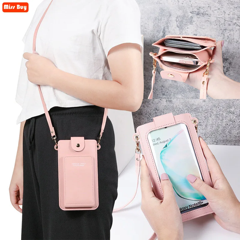 

Leather Universal Mobile Phone Bag For Samsung/iPhone/Huawei/HTC/Xiaomi/Nokia/Meizu Case Shoulder Bag Crossbody Pouch Coin Purse
