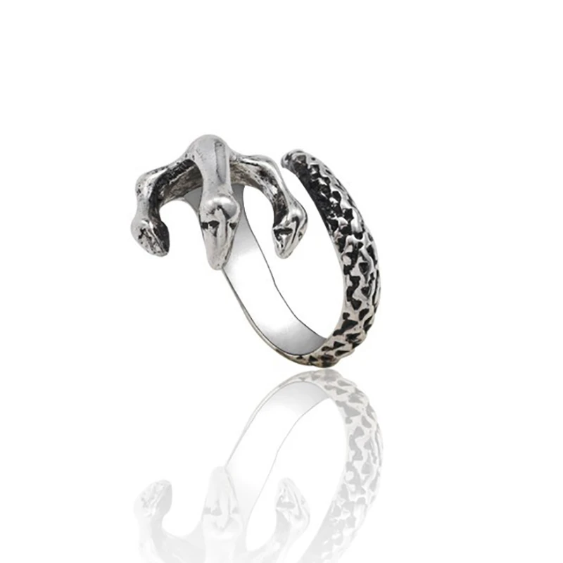 Готическое кольцо в форме змеи для мужчин и мальчиков регулируемые кольца стиле
