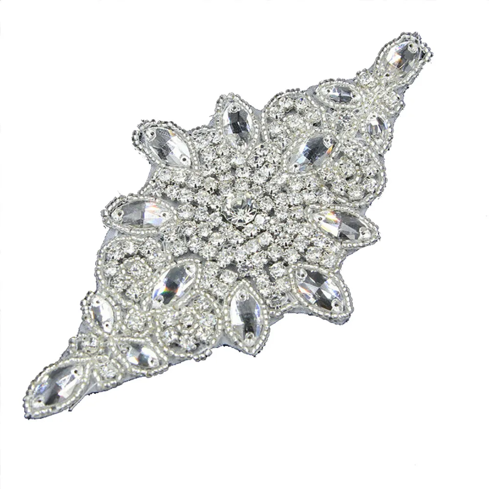 9 Styles Wedding Rhinestone Applique Gold Silver Bridal Beaded Crystal Appliques Patch Iron On For Dresses | Дом и сад