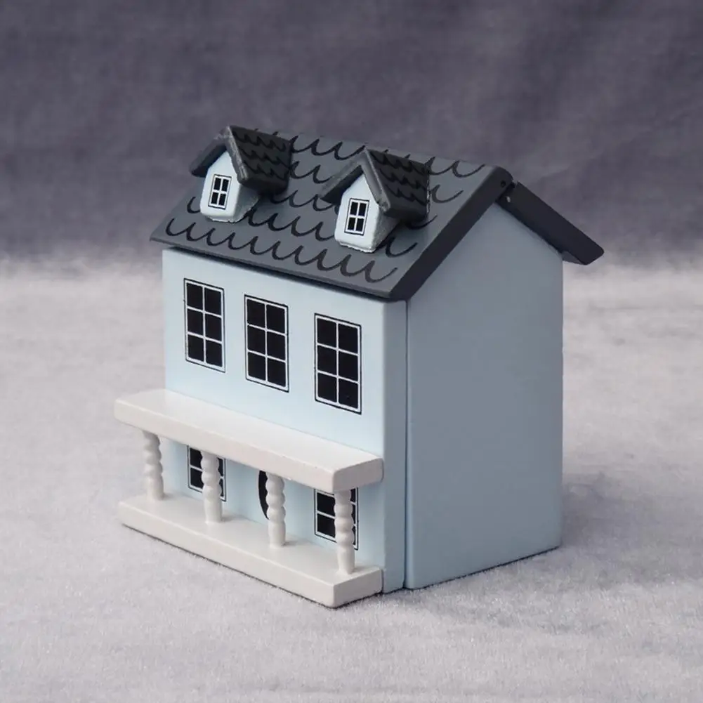1 шт. дети 1/12 кукольный домик Модель игрушки деревянный дом Villla модель