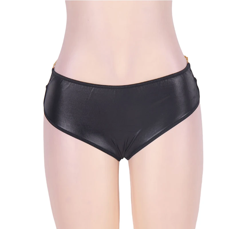 Сексуальное нижнее белье Ohyeahlover из искусственной кожи с заниженной талией