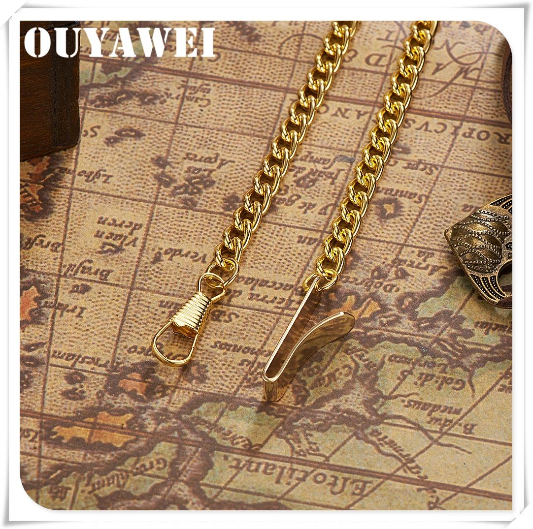 

OUYAWEI Men's Luxury Top Brand Mechanical Hand Wind Watch Steampunk Creative Mechanical Pocket Stainless Watches Men Relogios