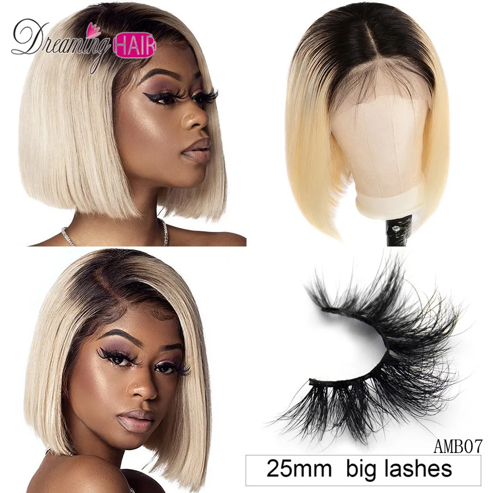 Парики из натуральных волос на кружевной основе бразильские волосы 613 короткие