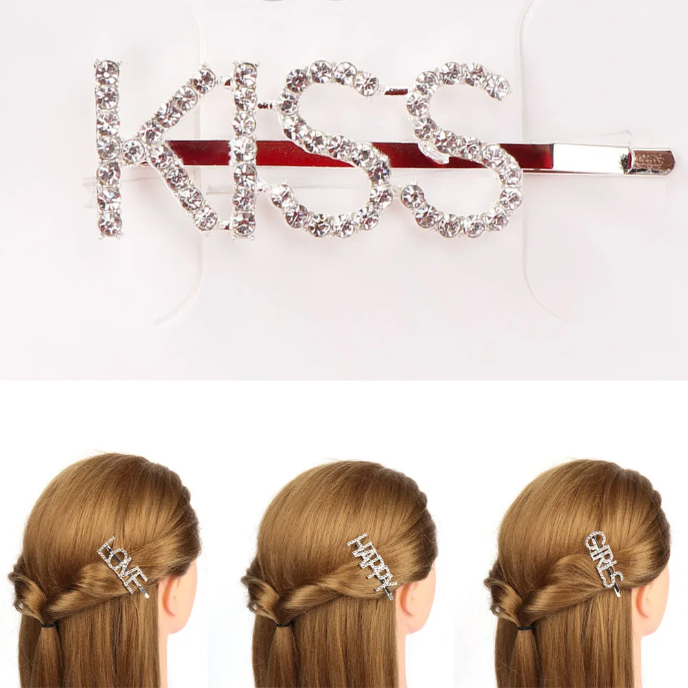 Заколки для волос с надписью женщин аксессуары 1 шт. | Красота и здоровье