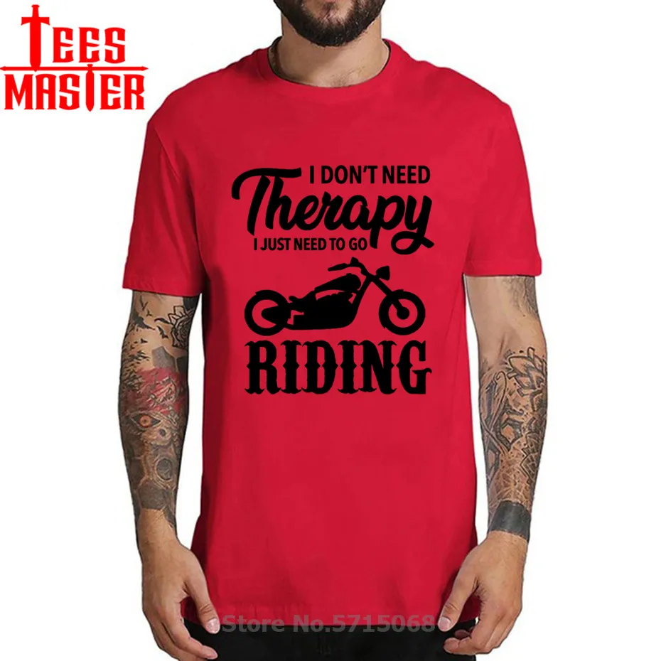 Футболка мужская для езды на мотоцикле тенниска мне не нужна терапия просто