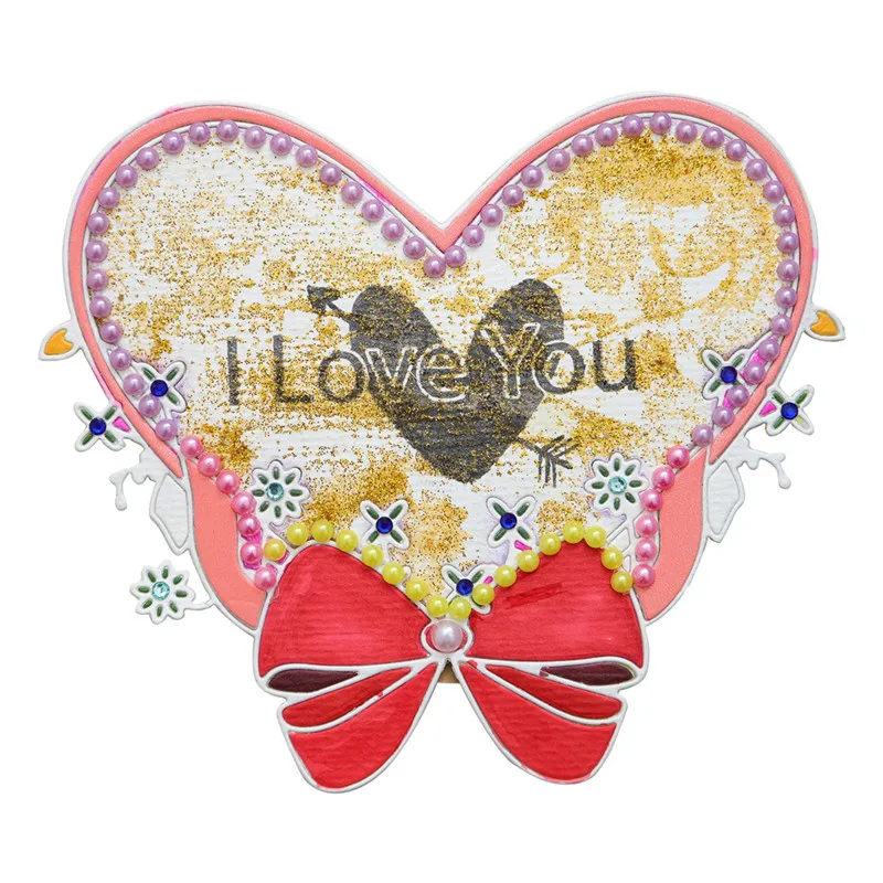 Металлические штампы Naifumodo в форме венка с сердцем скрапбукинг ремесло тиснение