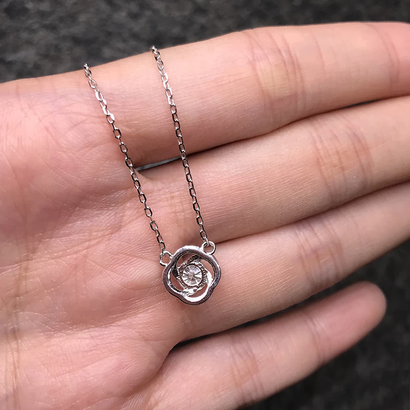 BOEYCJR 925 Silver 0.5ct F color Moissanite VVS Engagement Elegant Wedding Pendant Necklace for Women Anniversary Gift | Украшения и