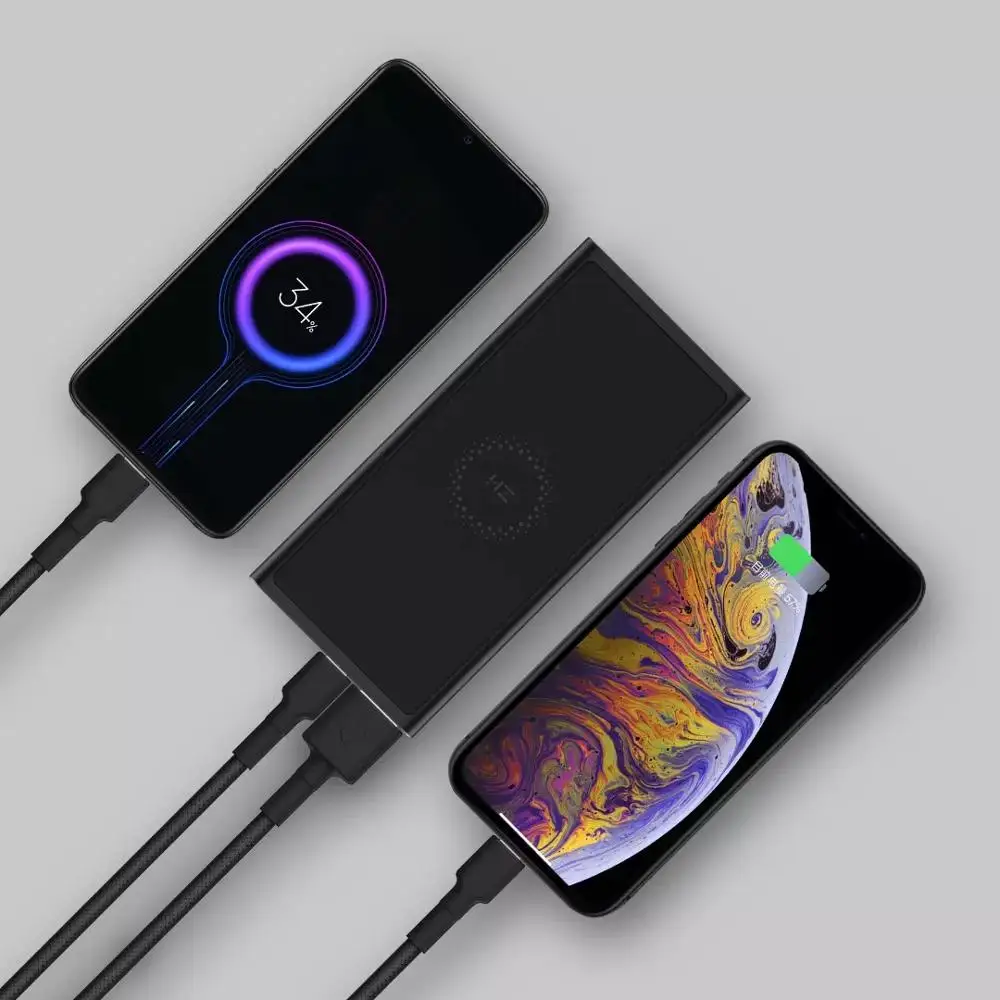 ZMI WPB100 10000 мАч беспроводной банк питания для MFi Apple зарядки Lightning Dual USB C 18 Вт MAX 10