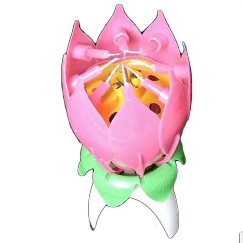 Свечи огни для торта Топпер DIY дети свадебные украшения музыкальный цветок