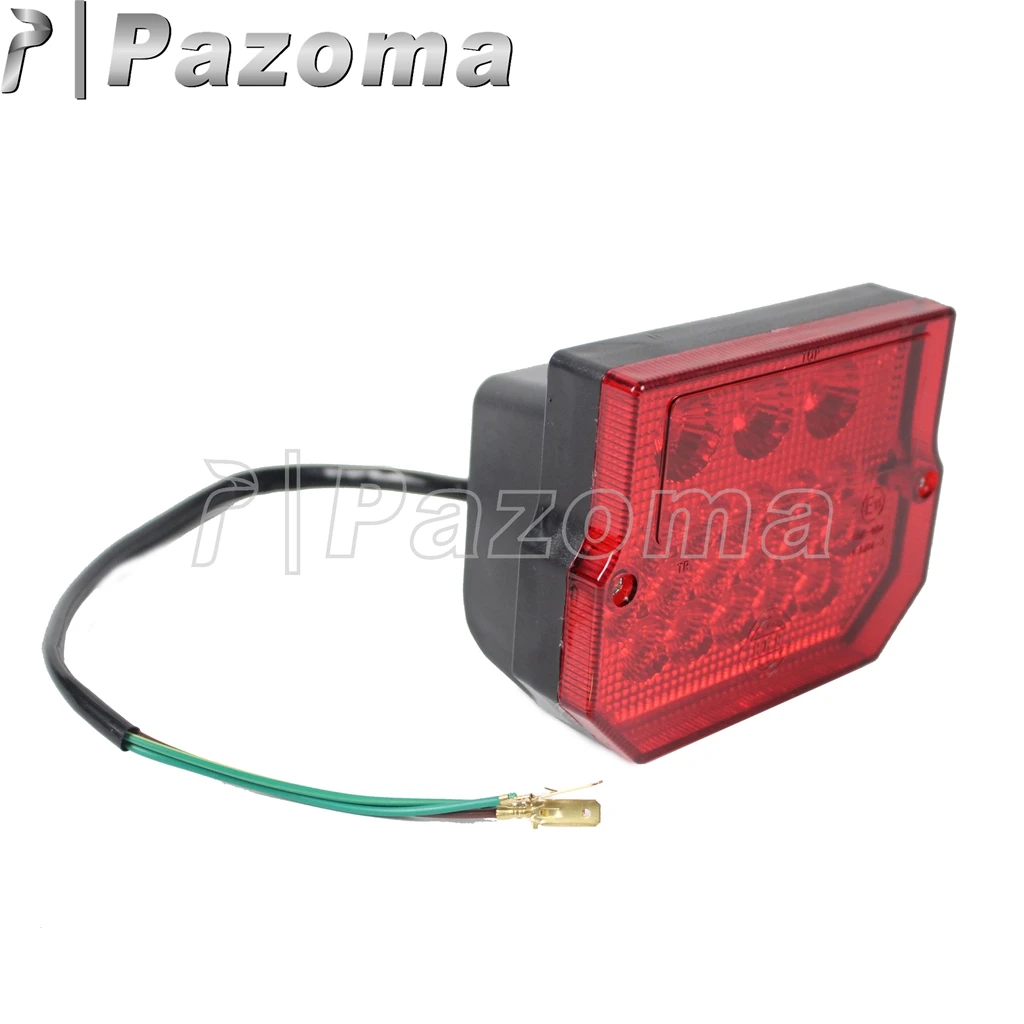 12V мотоцикл светодиодный фонарь светильник красный задний W/Белый номерной знак