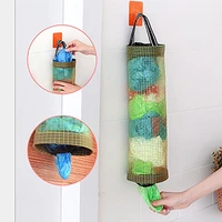 kitchen new home grocery bag holder wall mount storage dispenser plastic organizer novel hanging garbage bag
