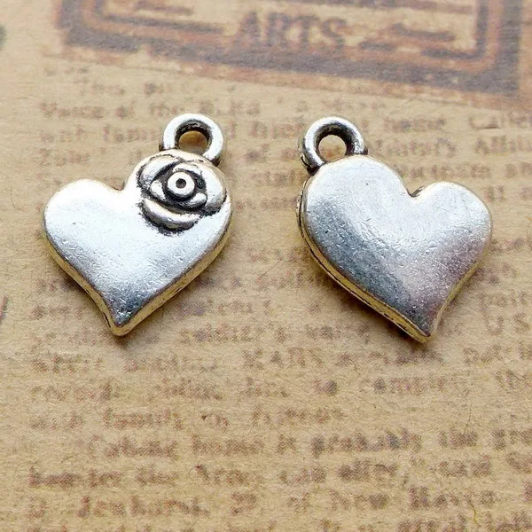 Ручная работа серьги шармы; Аксессуары Diy для изготовления ювелирных изделий браслет с подвеской 10 шт 13x15 мм старинное серебро Цвет сердечными амулетами Ручная работа серьги шармы; Аксессуары Diy для изготовления ювелирных изделий браслет с подвеской 10 шт 13x15 мм старинное серебро Цвет сердечными амулетами