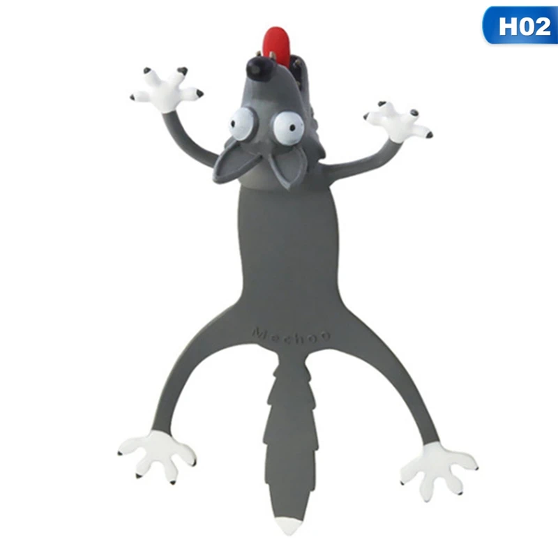 

3D Stereo Kawaii Cartoon Lovely Animal Bookmark Wacky Bookmark Student Gift 3D Stereo Kawaii Cartoon Lovely Animal Bookmarks