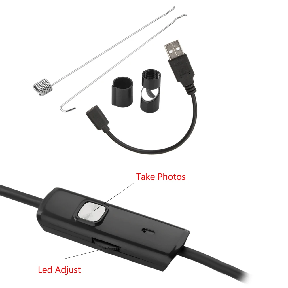 Инспекционная видеокамера-эндоскоп на Android 1080P Full HD USB IP67 1920*1080 кабель 1 м 2 5 Micro |