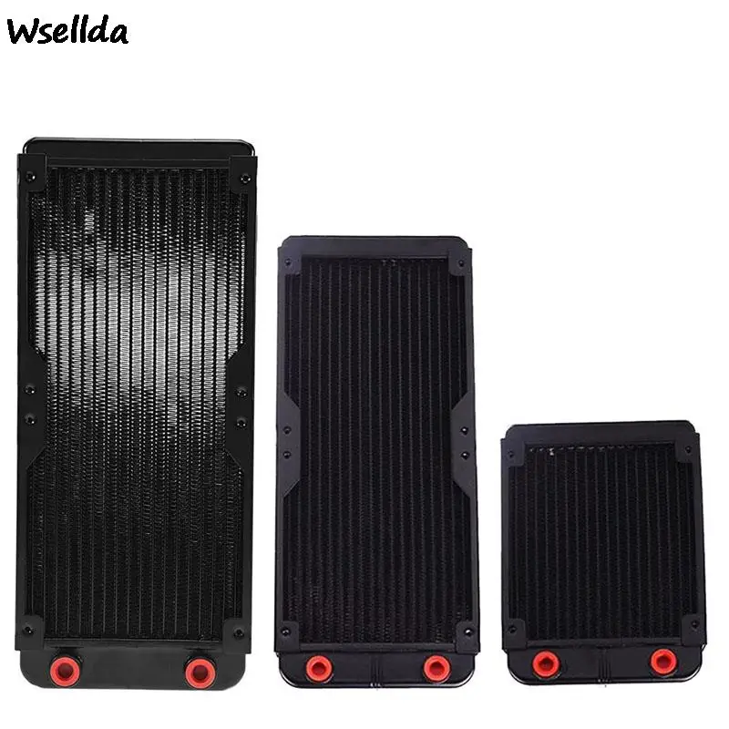 

Радиатор с резьбой, 120/240/360 мм, 18 трубок, алюминиевый радиатор, подходит для вентилятора 12 см