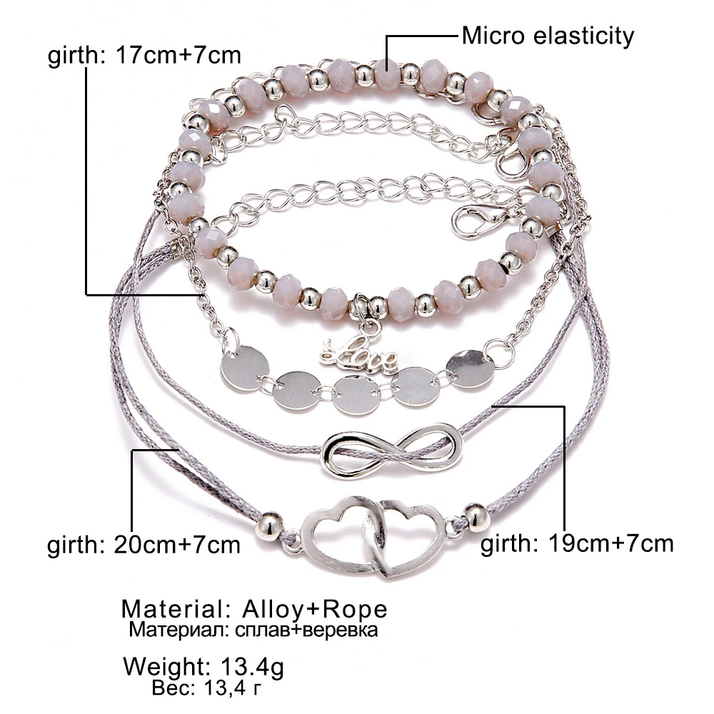 Boho Rose карта браслеты и браслеты для женщин богемный круглый бисерный очаровательный браслет набор модные Многослойные аксессуары Bijoux