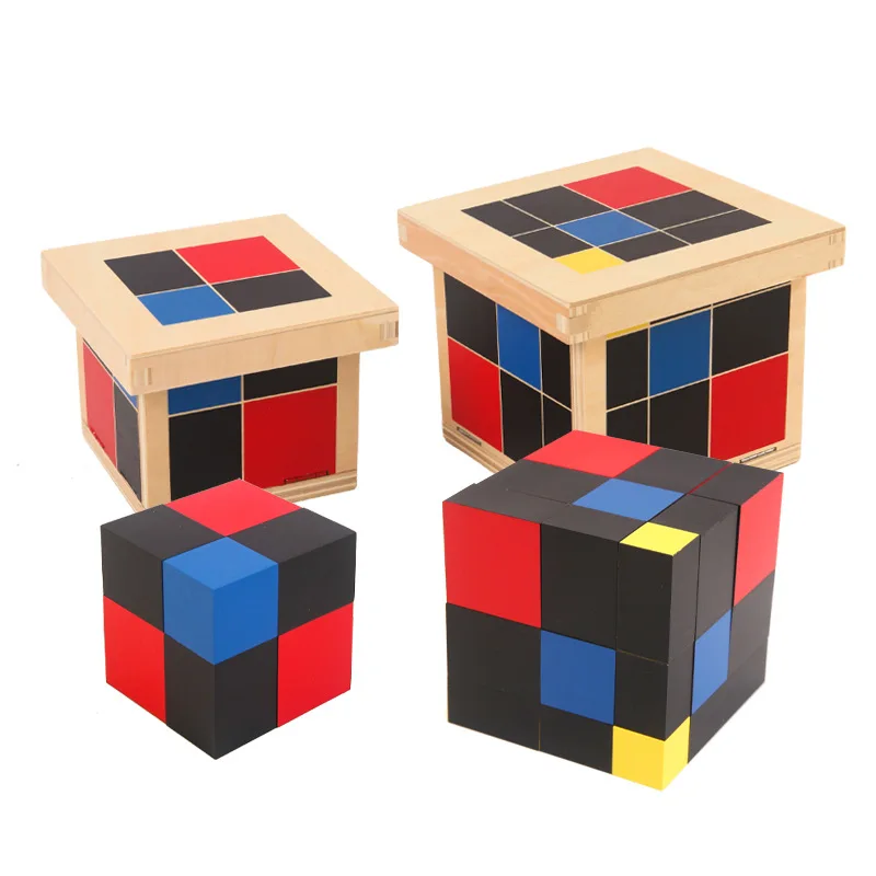 

Montessori Wooden Toys Binomial Cube Montessori Math Materials Preschool Educational Learning Toys For Children Dropshipping