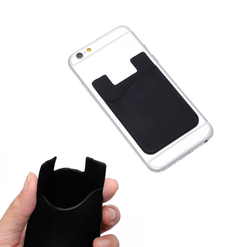 

1Pc Silicone Credit Card/ID Wallet Sleeve Adhesive Phones Holder Universal D0UD