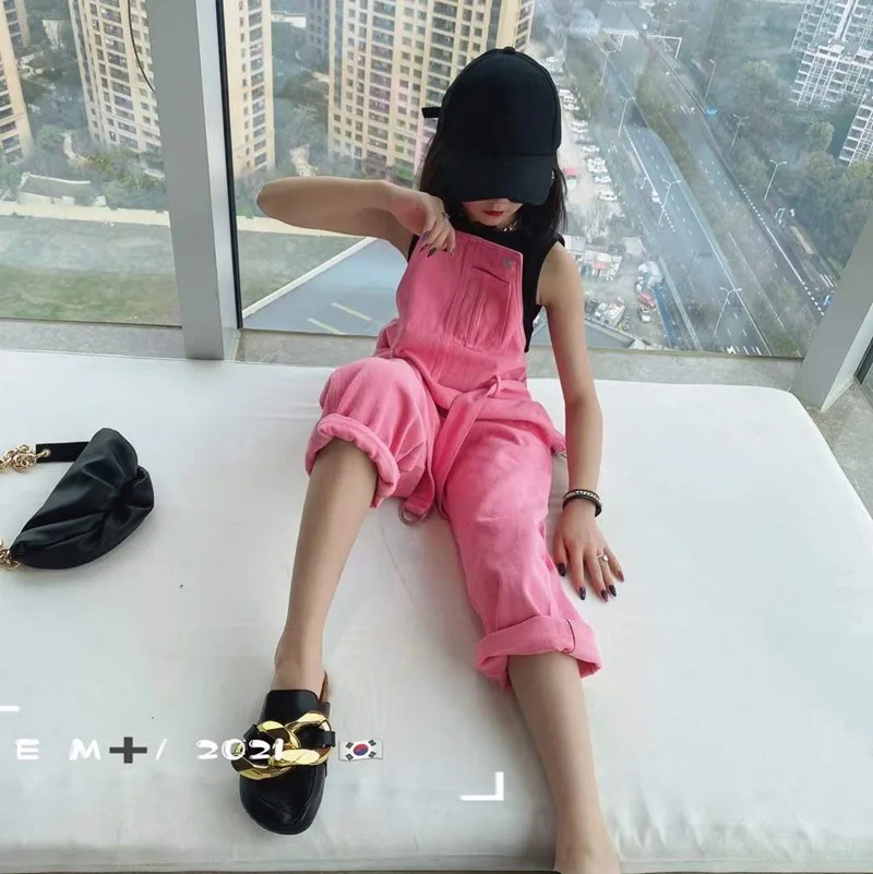 

Детская одежда, Новинка лета 2021, детские брюки, детские комбинезоны, розовый комбинезон для девочек, укороченные брюки