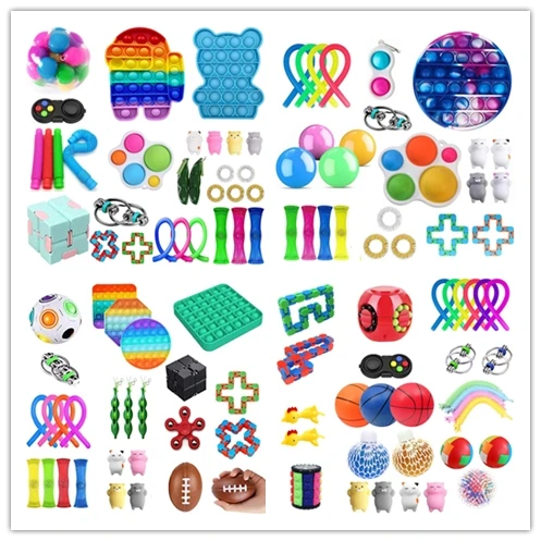 

Игрушка антистрессовая 1 комплект, эластичные струны, игрушки для взрослых и детей, подарочная упаковка, сжимаемая сенсорная игрушка для сн...