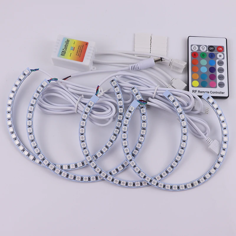 Разноцветные светодиодсветодиодный RGB лампы для фар ангельские глазки кольцевые