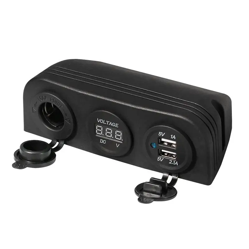 3 VORCOOL 12-24 В Авто Лодка Караван прикуриватель и двойной USB адаптер питания зарядное устройство и светодиодный цифровой вольтметр комбо - Название цвета: 3