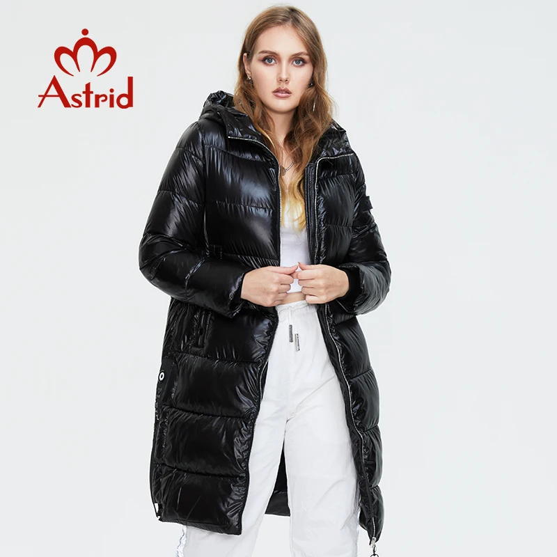 Astrid 2021 зимняя новая куртка женские парки с капюшоном на молнии модные мягкие
