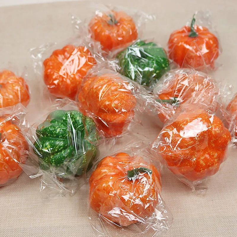 Имитация тыквы Модель желтый поддельные овощи Хэллоуин DIY ремесло для домашней