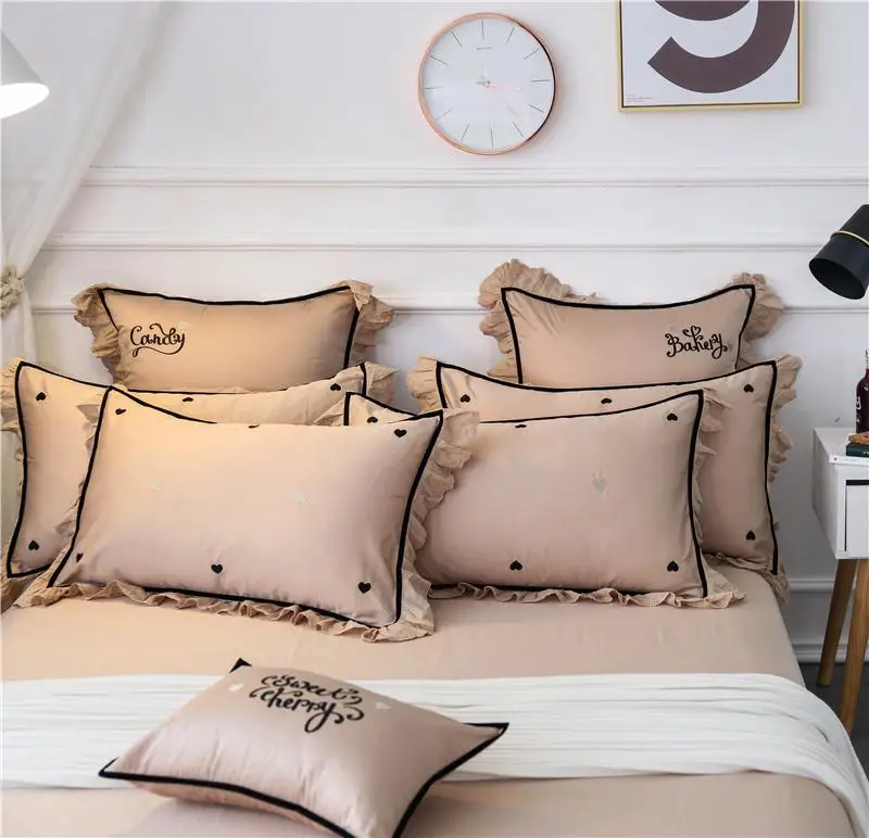 

4/6/7Pcs Egypt cotton Melody of love Bedding Set embroidery hollow lace Duvet cover set Bed Sheet Pillowcases Queen King size
