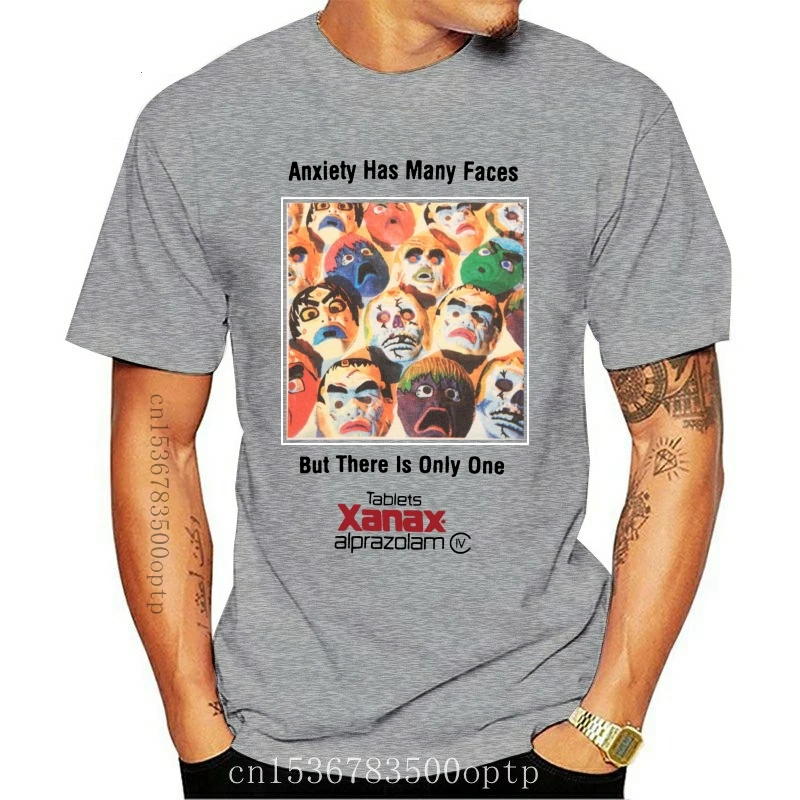 

New Xanax Anxiety Has Many Faces 2021 October Men's T-Shirt