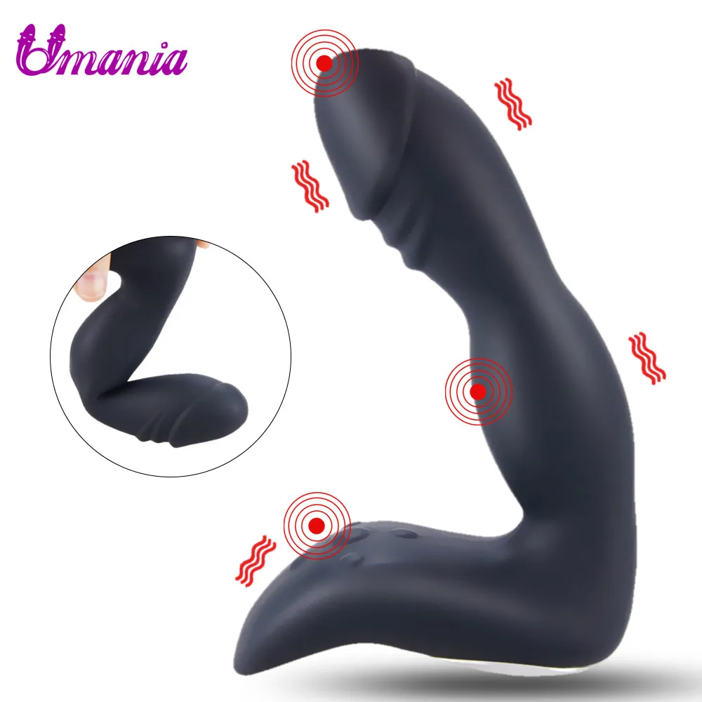 Vibrating Prostate Massager Men Anal Butt Waterproof 10 Modes Powerful Motors Plug Vibrator Sex Toys for Adults Gay | Красота и