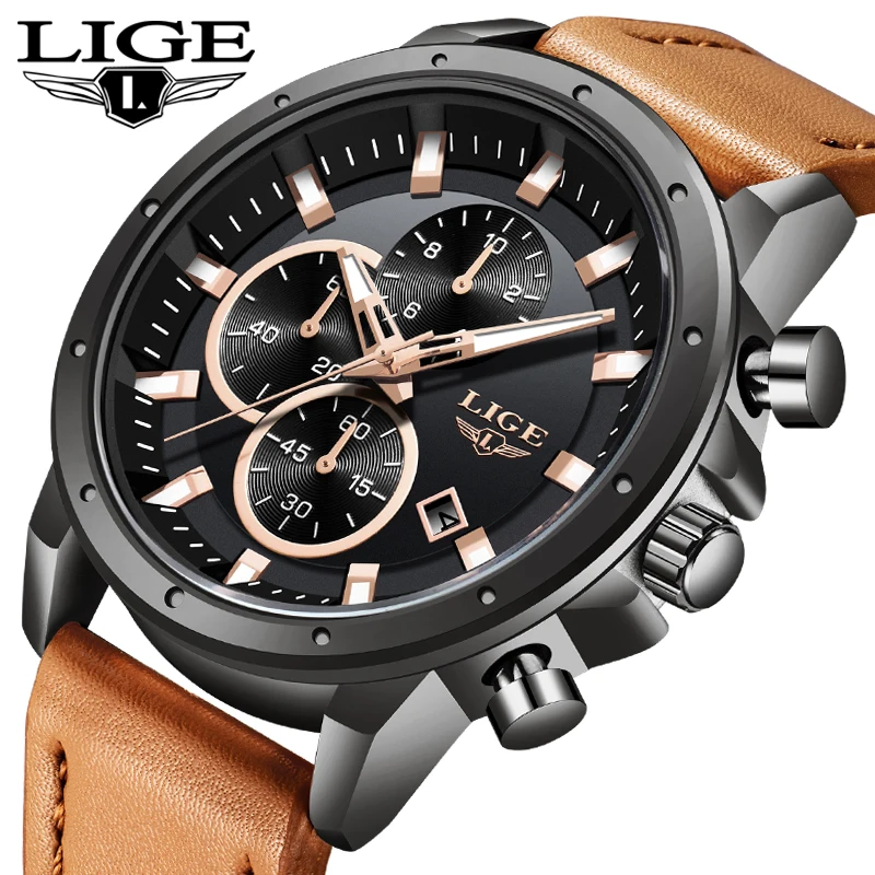 Relojes Hombre LIGE New Mens Watches Waterproof Man Clock Top Brand Luxury Army Military Retro Sport Male Quartz Watch Men Gift | Наручные