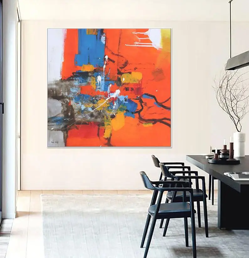 Beste Abstracte Olieverf Abstract Schilderen Canvas Art Wall Opknoping Master Slaapkamer Decor Schilderen Abstract Grote Abstracte Schilderen